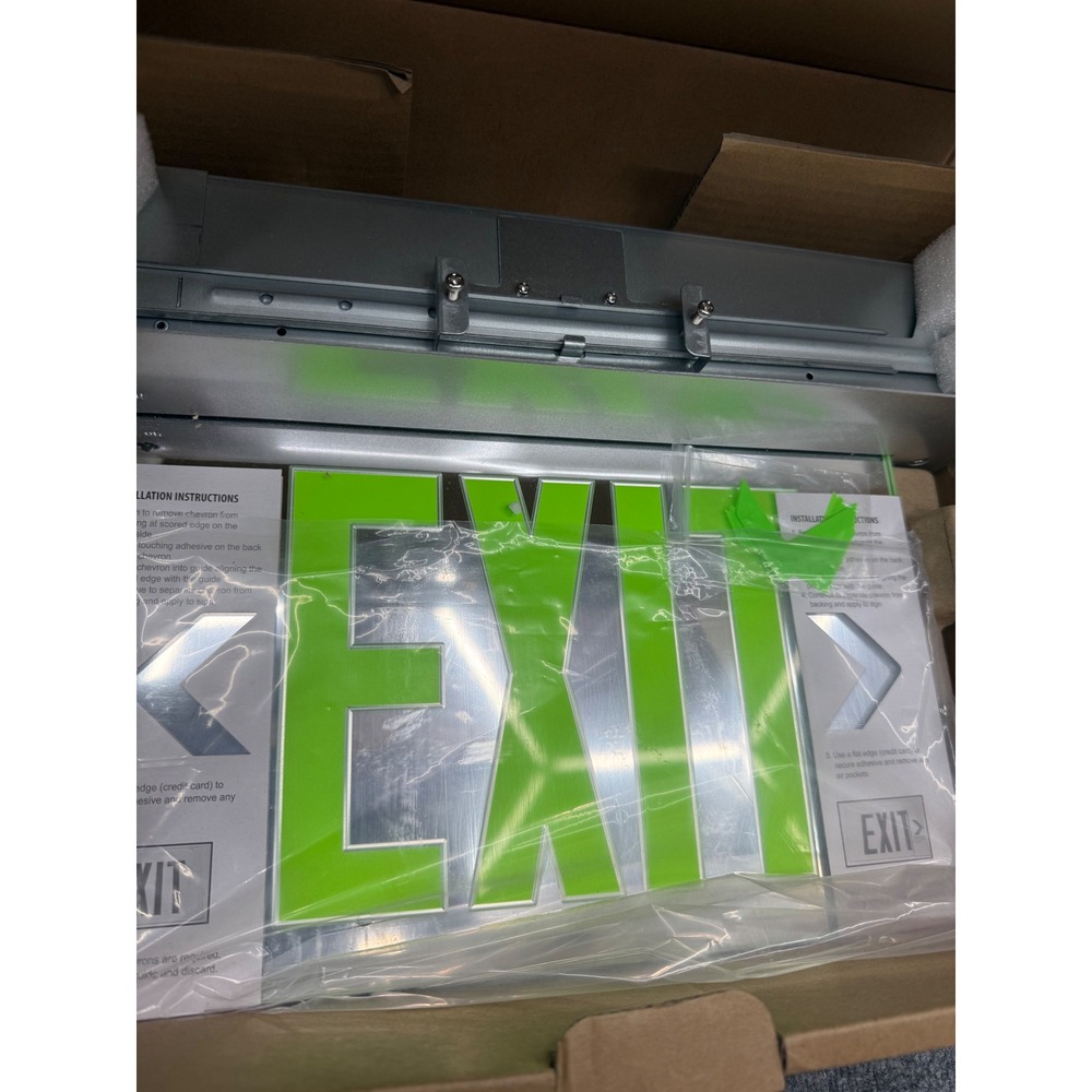 Qllite RLEX Recessed Edge-Lit LED Exit Sign Green Double Sided RLEX2RGMA-G - Picture 5 of 7